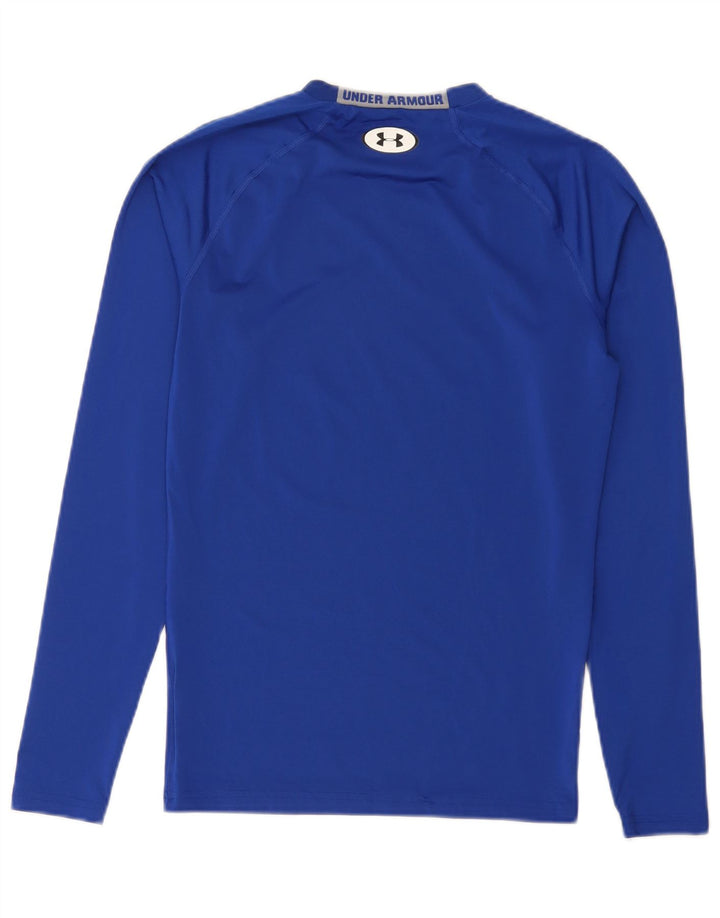 Under Armour Herre Heat Gear Grafisk Top Langærmet Stor Blå Polyester