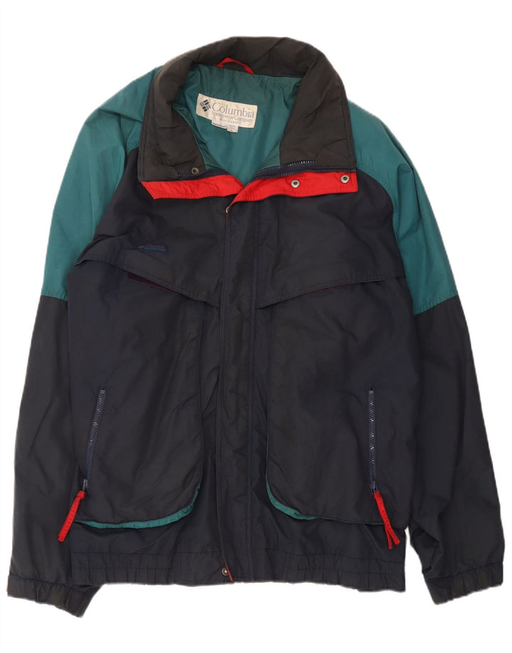 Columbia Mens Tall Ski Jacket UK 40 Large Navy Blue Colourblock