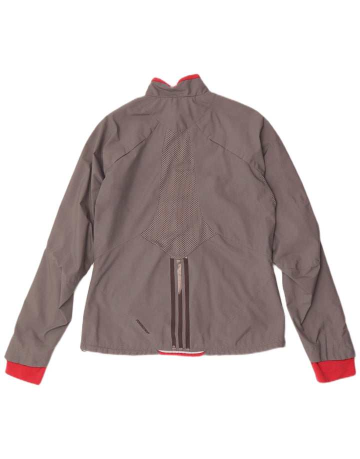Adidas træningsdragt til kvinder, topjakke UK 16 Large Grå Colourblock Polyester