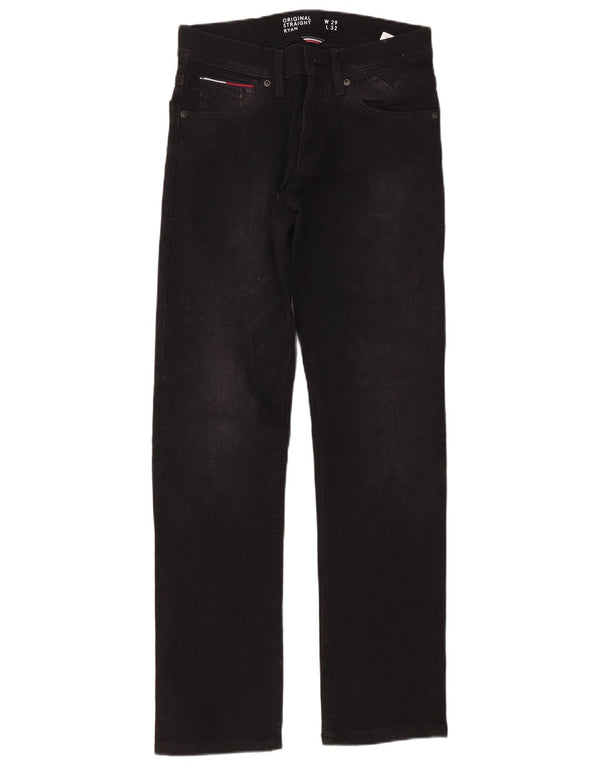 TOMMY HILFIGER Ryan Straight Jeans til mænd W29 L32 sort bomuld