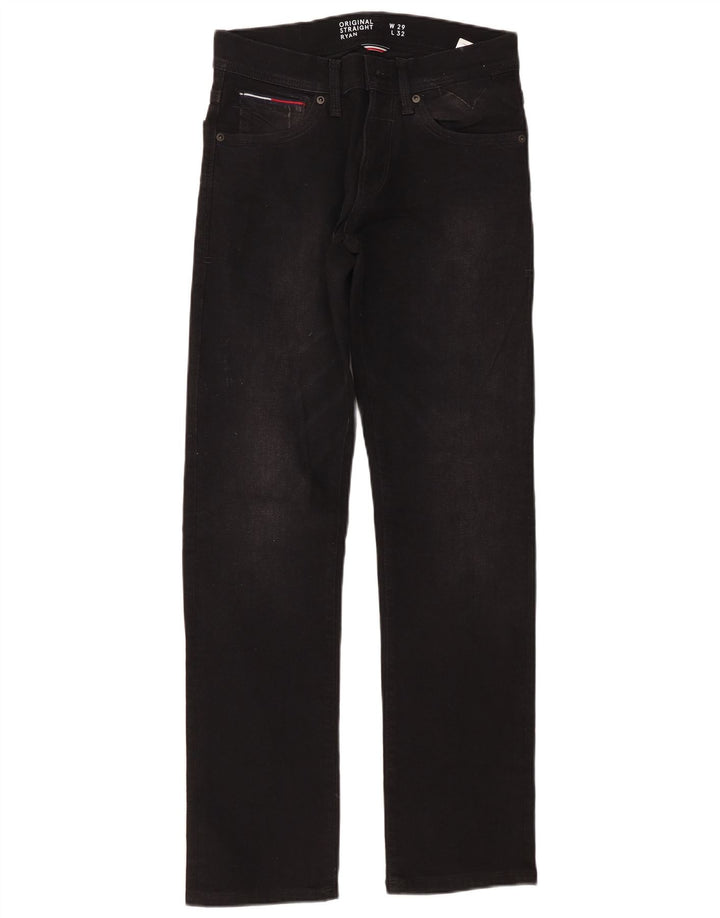TOMMY HILFIGER Ryan Straight Jeans til mænd W29 L32 sort bomuld