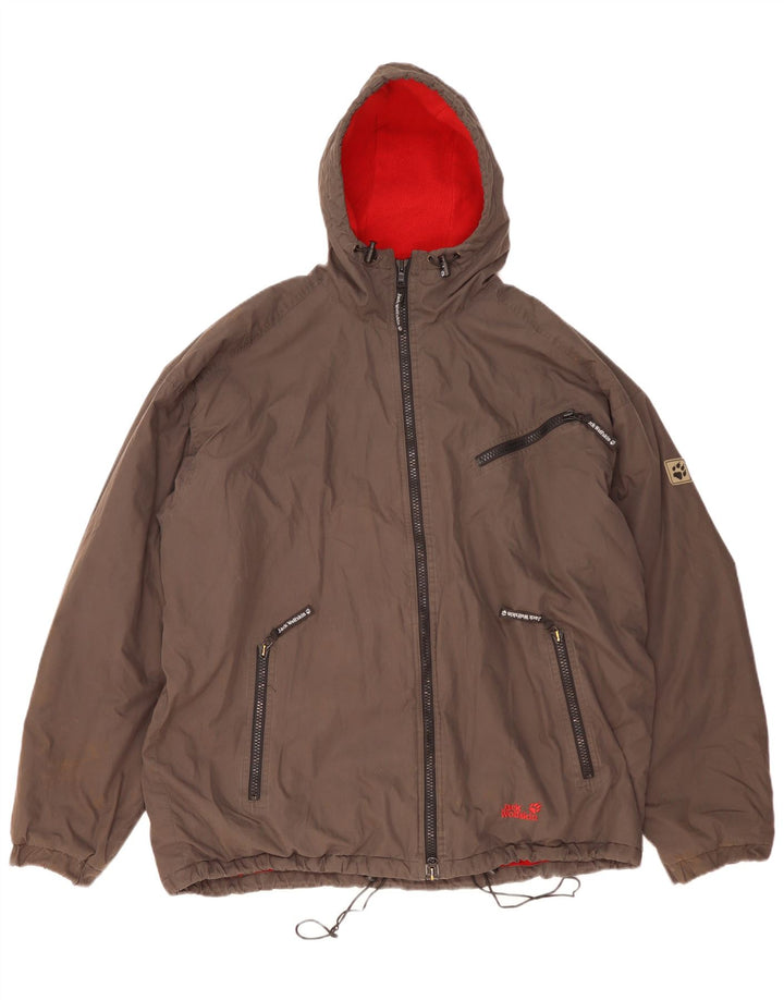 Jack Wolfskin Herre Windbreaker Jacket UK 44 2XL Grå Polyester