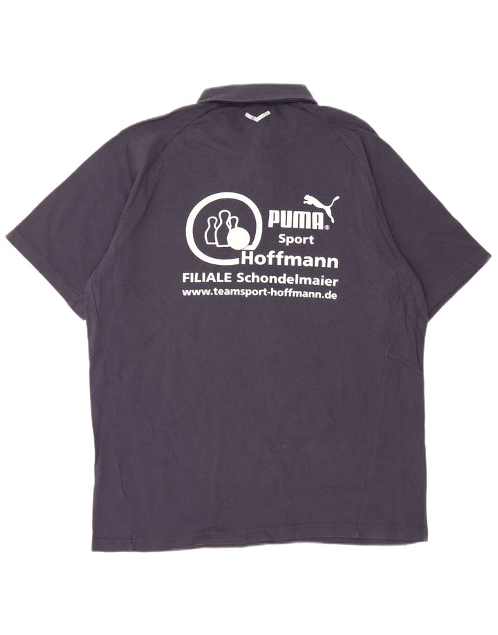 PUMA grafisk poloshirt til mænd XL marineblå