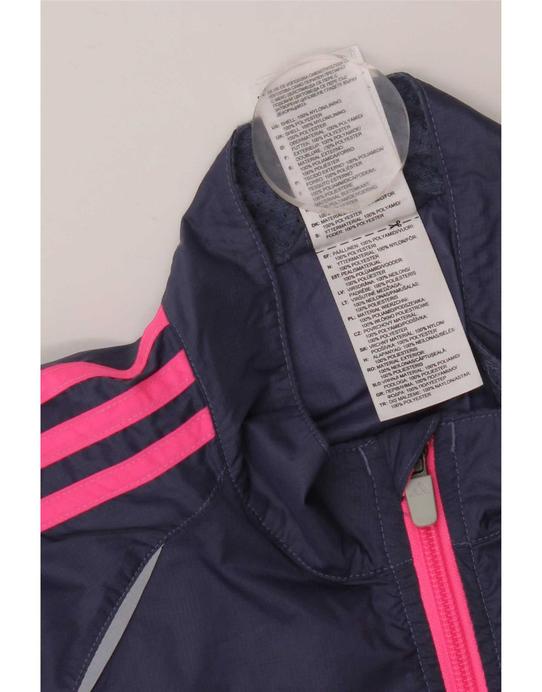 Adidas træningsdragt topjakke til kvinder UK 16 Stor marineblå nylon