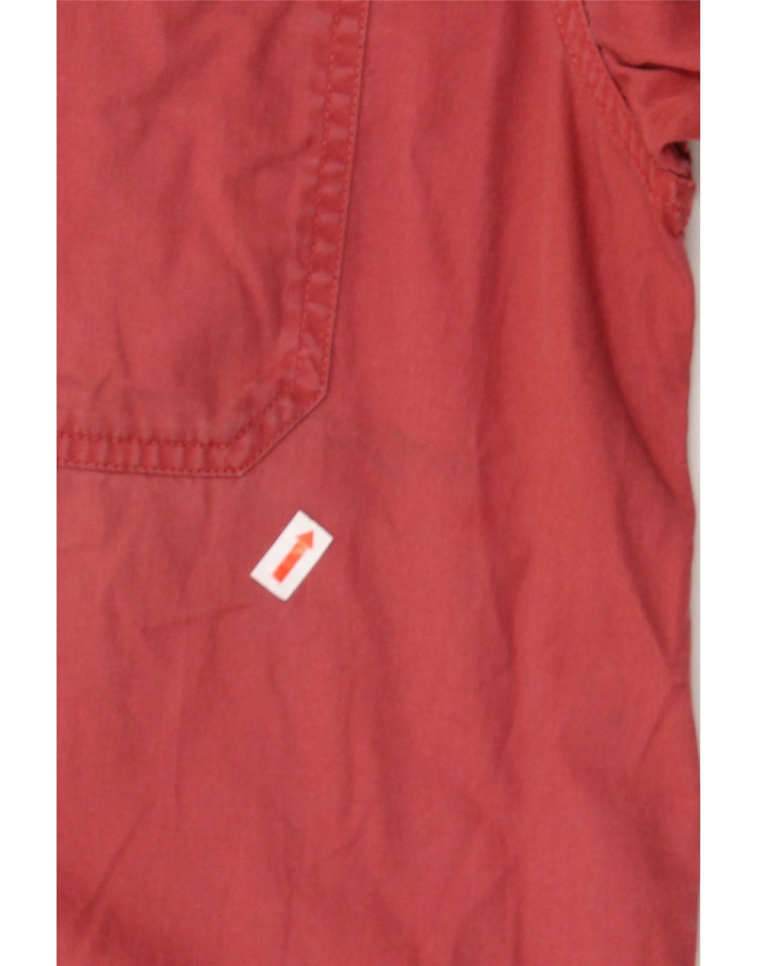 EDDIE BAUER Mens Short Sleeve Shirt Medium Red Cotton Vintage Eddie Bauer and Second-Hand Eddie Bauer from Messina Hembry 