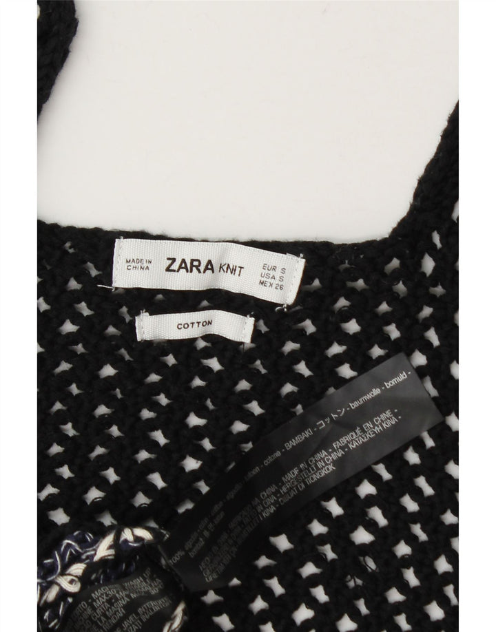 Zara Dame Oversized ærmeløs bluse Top UK 10 Lille marineblå stribet
