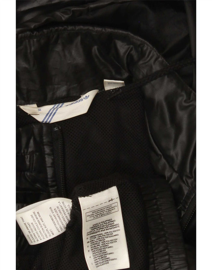Adidas Dame Hætte Træningsdragt Topjakke EU 36 Lille Sort Polyester