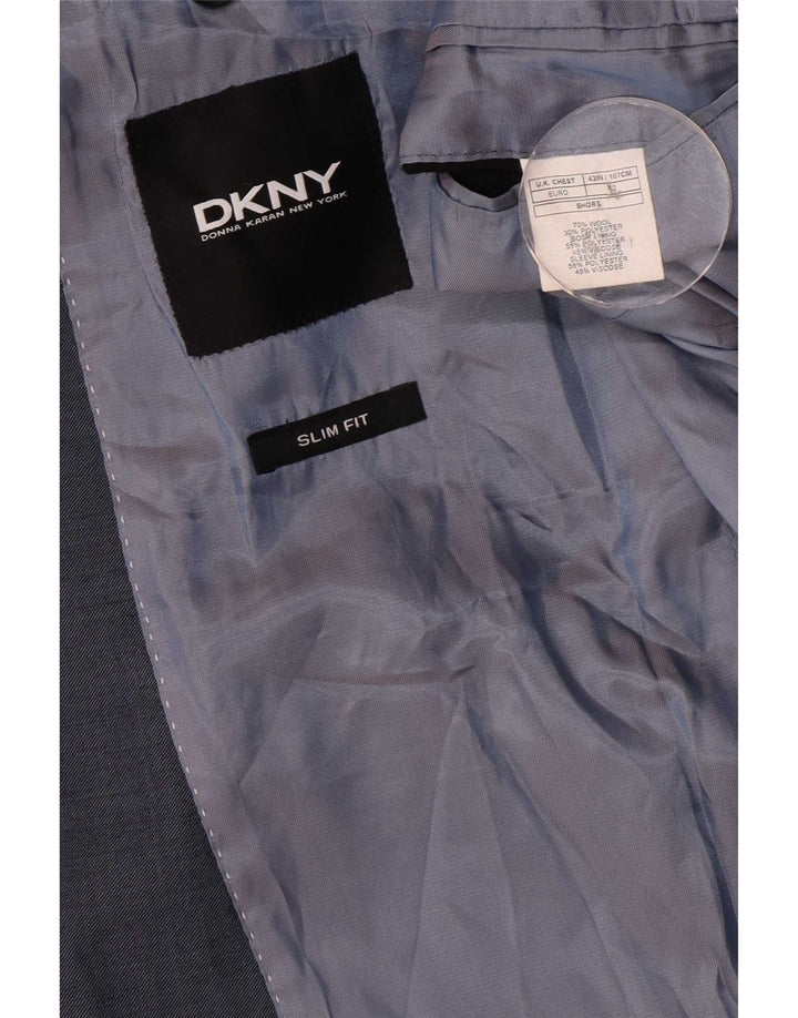 Dkny Herre 2-knaps blazerjakke UK 42 XL Marineblå Uld