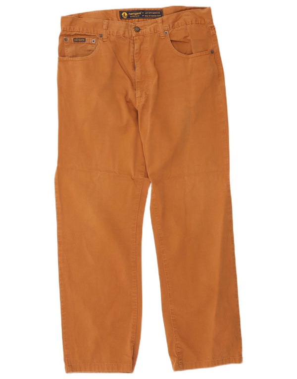 Navigare Herre Lige Casual Bukser IT 50 Large W34 L28 Beige Bomuld