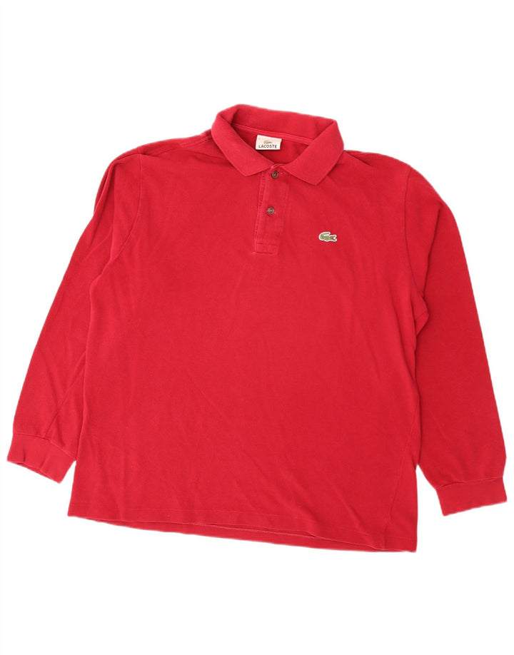 Lacoste Langærmet Polo Shirt til mænd Størrelse 5 Stor Rød Bomuld