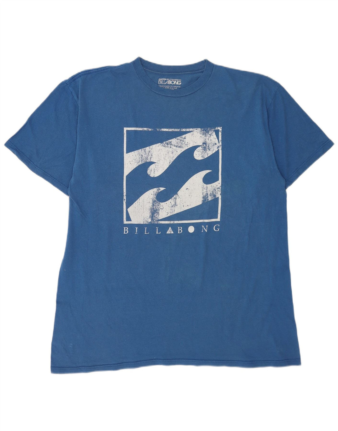 Billabong Herre Grafisk T-Shirt Top XL Blå Bomuld