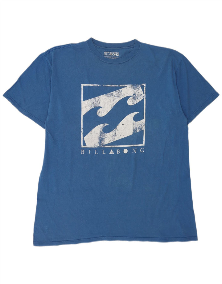 Billabong Herre Grafisk T-Shirt Top XL Blå Bomuld