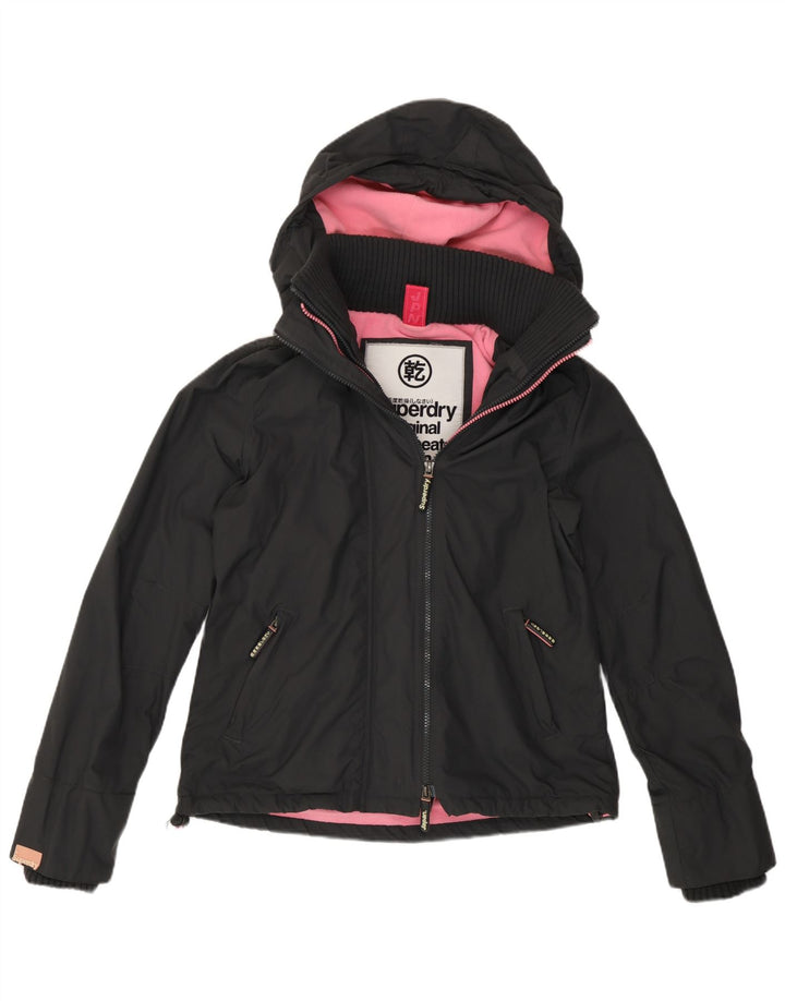 Superdry Windcheater vindjakke med hætte til kvinder UK 14 Medium Grey