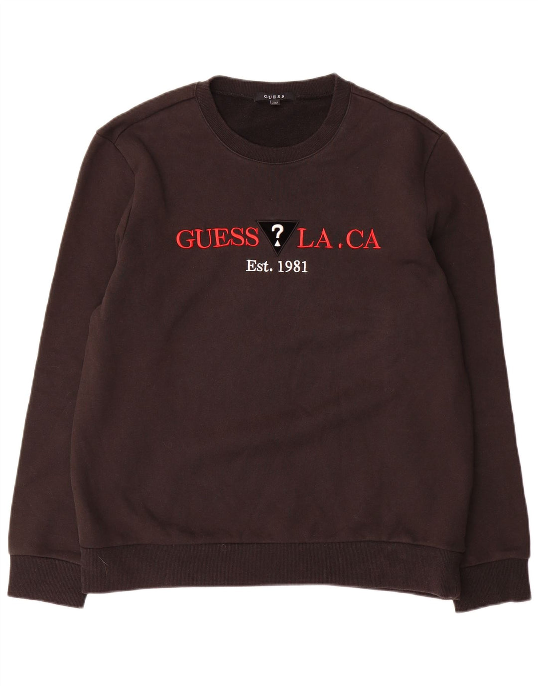 Guess Herre Grafisk Sweatshirt Jumper UK 42 Stor sort bomuld