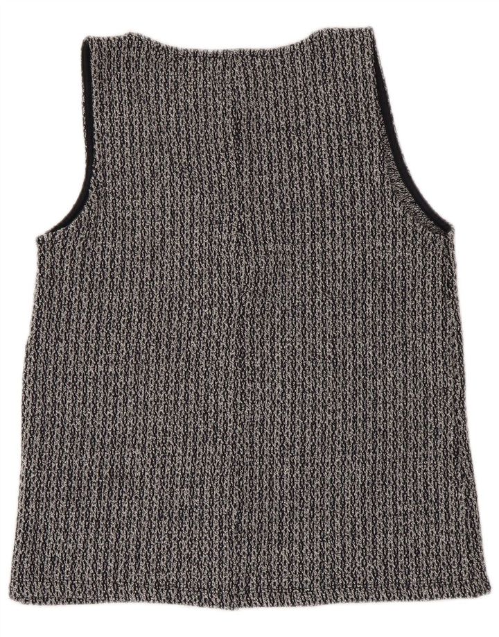 Zara Damevest Top UK 12 Medium Grå Polyester
