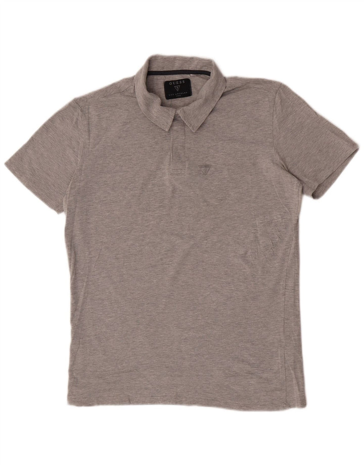 Guess Herre Polo Shirt UK 42 Stor Grå Bomuld
