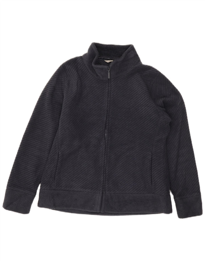 MARKS & SPENCER Fleecejakke til kvinder UK 16 Stor marineblå polyester