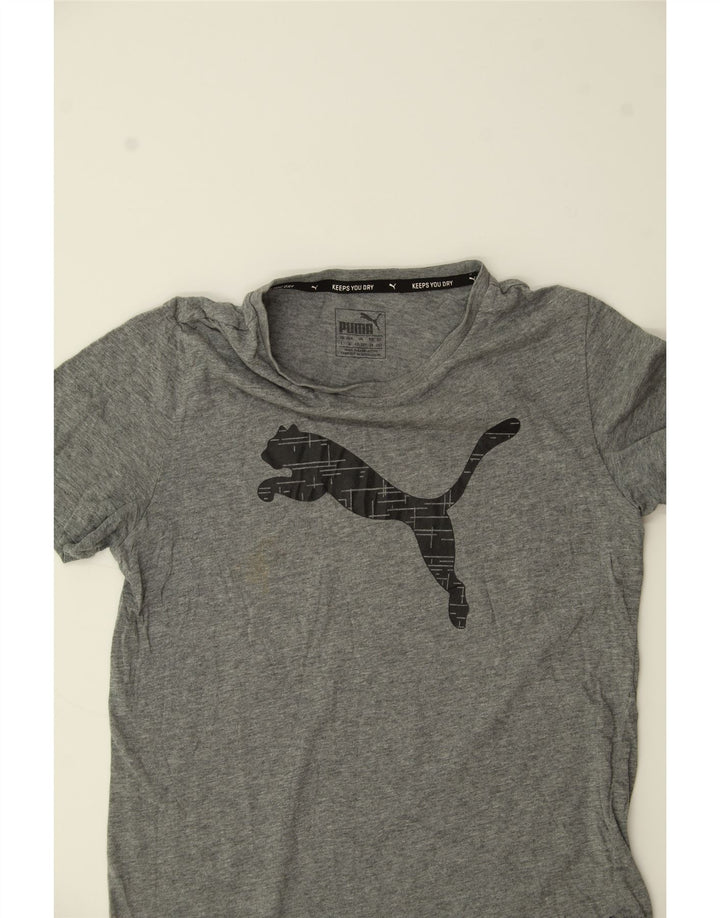 PUMA Girls Graphic T-Shirt Top 11-12 Years  Grey Vintage Puma and Second-Hand Puma from Messina Hembry 
