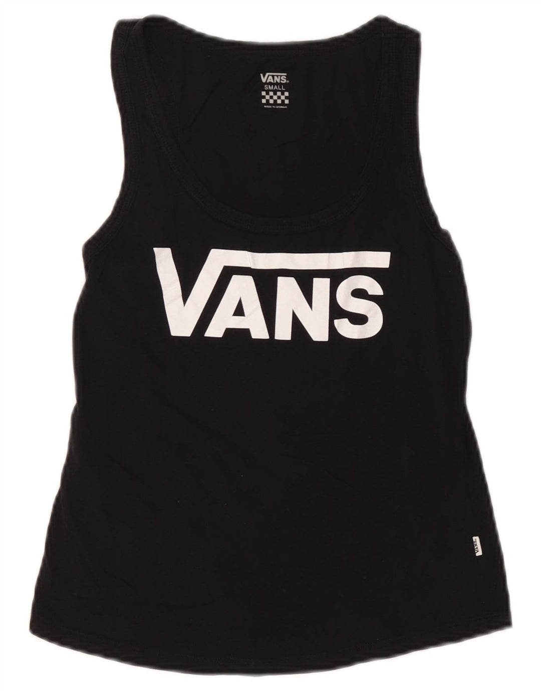 Vans Dame Grafisk Vest Top UK 10 Lille Sort