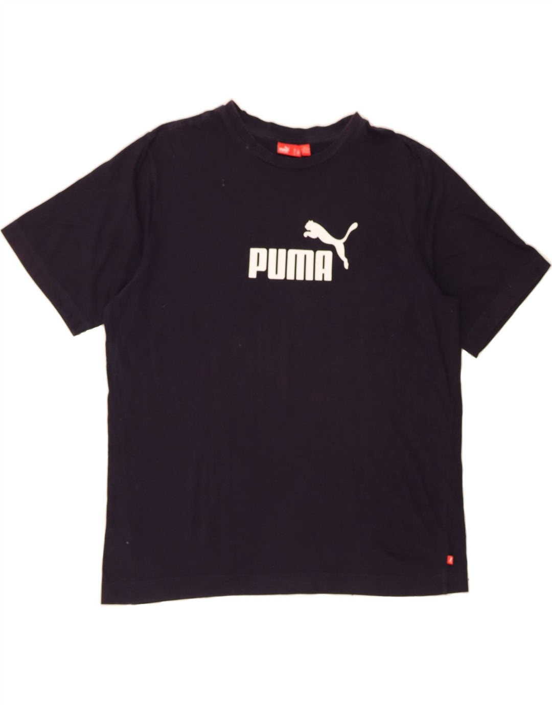 PUMA Mens Graphic T-Shirt Top Large Navy Blue Cotton Vintage Puma and Second-Hand Puma from Messina Hembry 