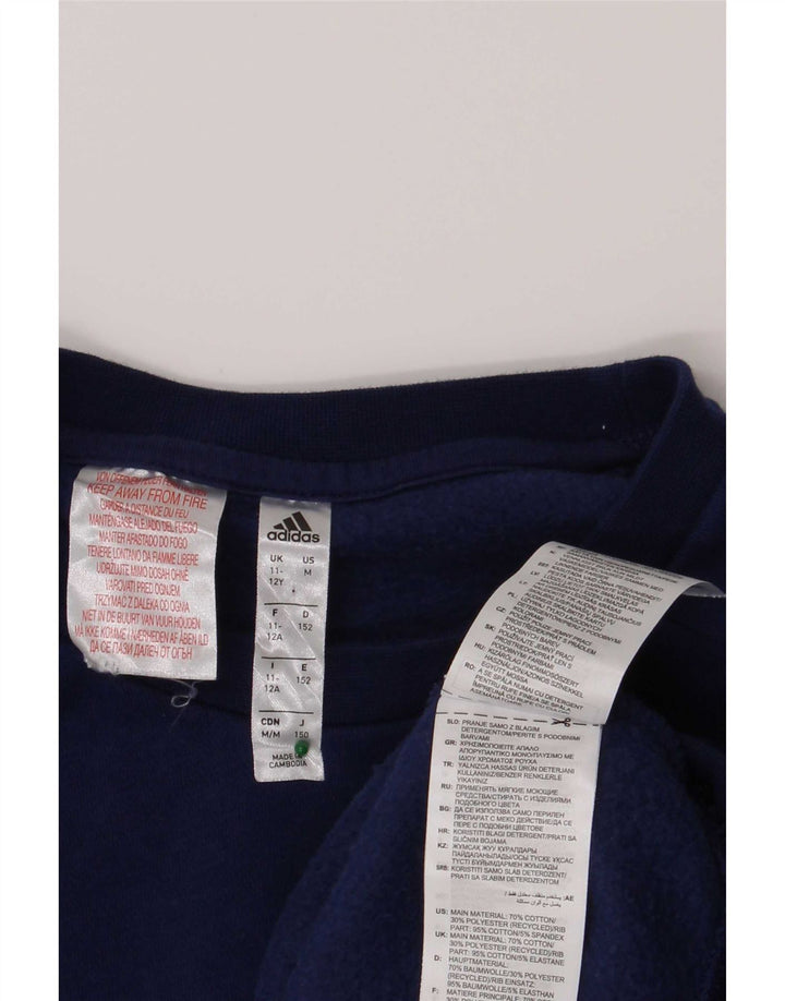 Adidas Boys Sweatshirt Jumper 11-12 år Marineblå Bomuld