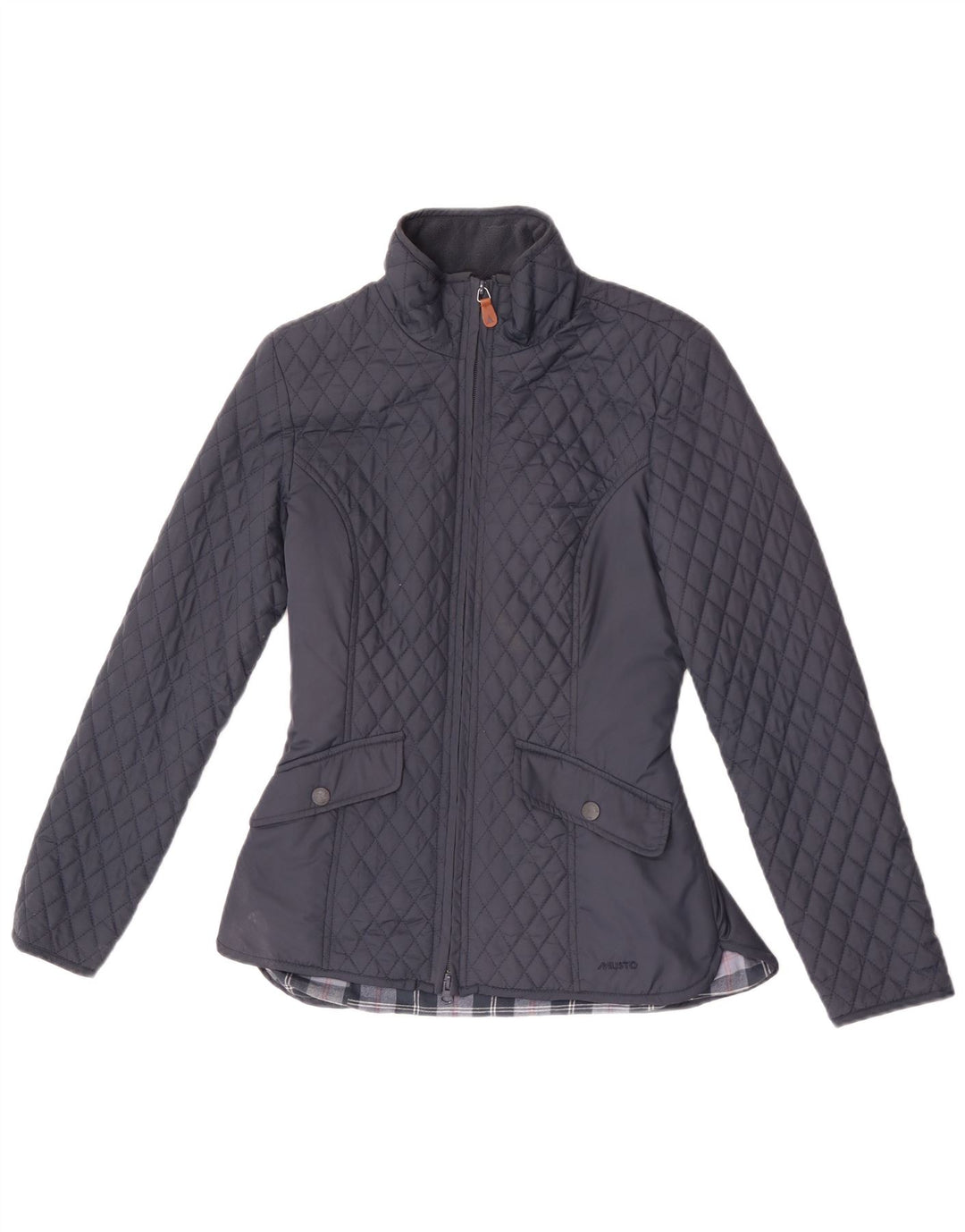 Musto Dame Quiltet Jakke UK 8 Small Navy Blue Polyester