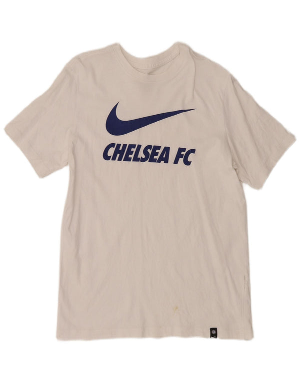 Nike Herre Chelsea FC Grafisk T-Shirt Top Medium White