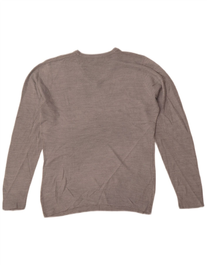 Marks & Spencer Herre V-hals sweater lille grå akryl