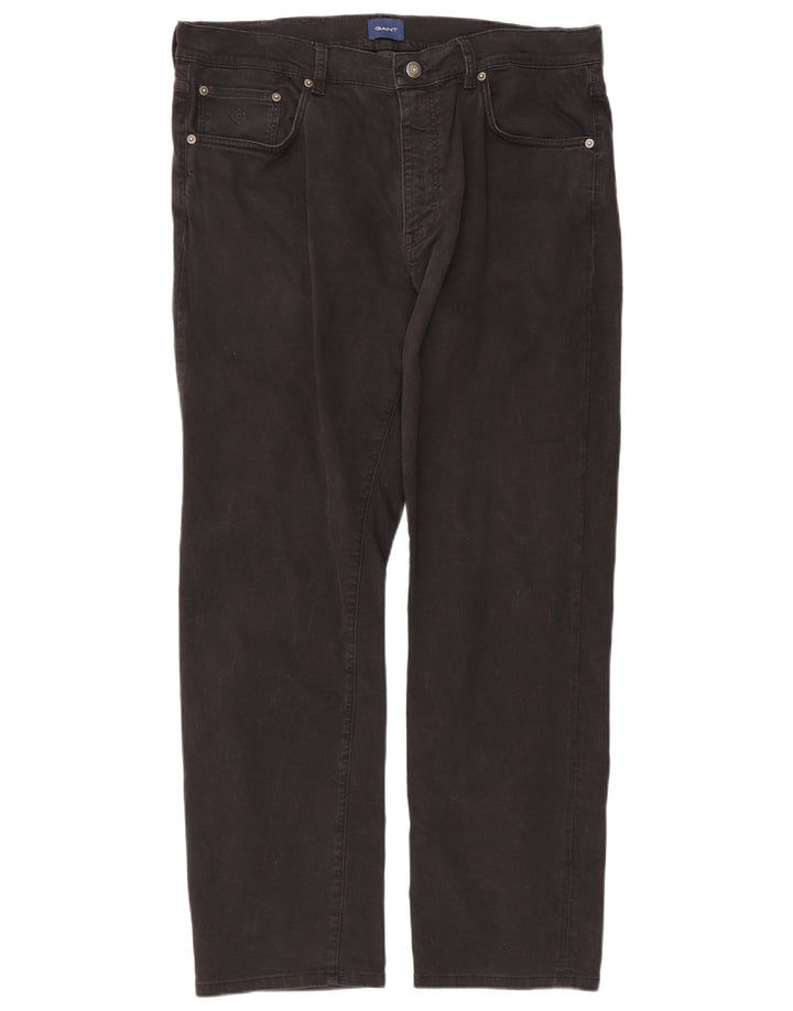 Gant Straight Jeans til mænd W38 L30 Sort bomuld