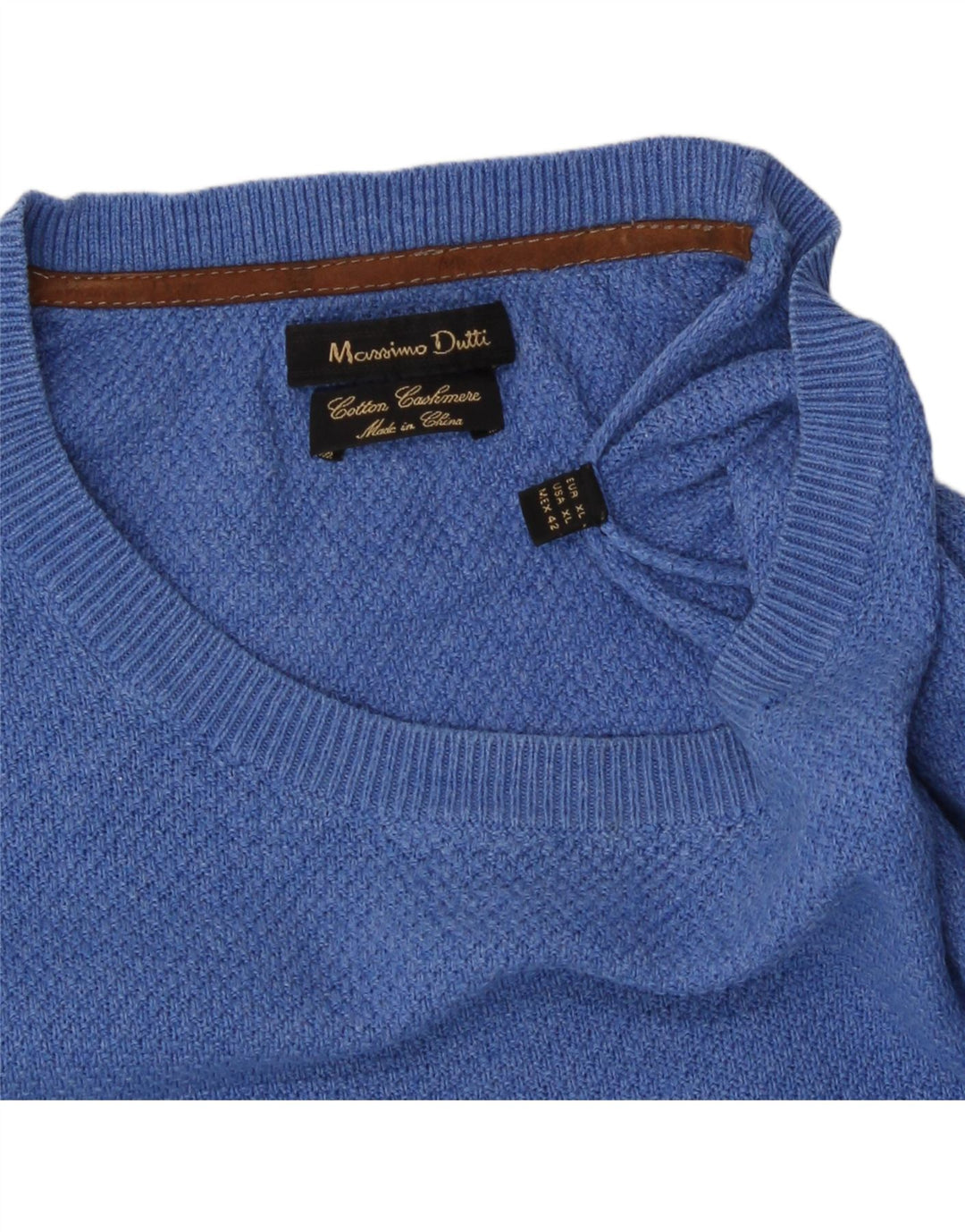 MASSIMO DUTTI Mens Crew Neck Jumper Sweater XL Blue Cotton Vintage Massimo Dutti and Second-Hand Massimo Dutti from Messina Hembry 