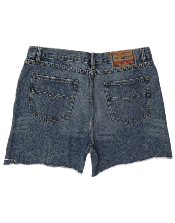 Diesel Herre Distressed Denim Shorts W38 XL Blå Bomuld