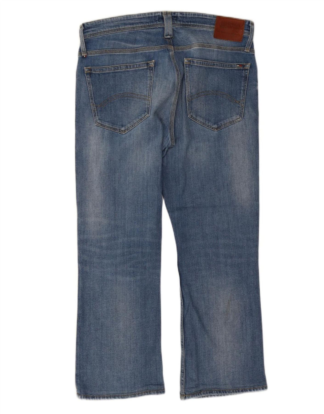 Tommy Hilfiger Herre Cropped Bootcut Jeans W34 L26 Blå Bomuld