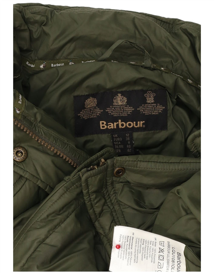 Barbour Polstret hættejakke til kvinder UK 12 Medium Green Polyester