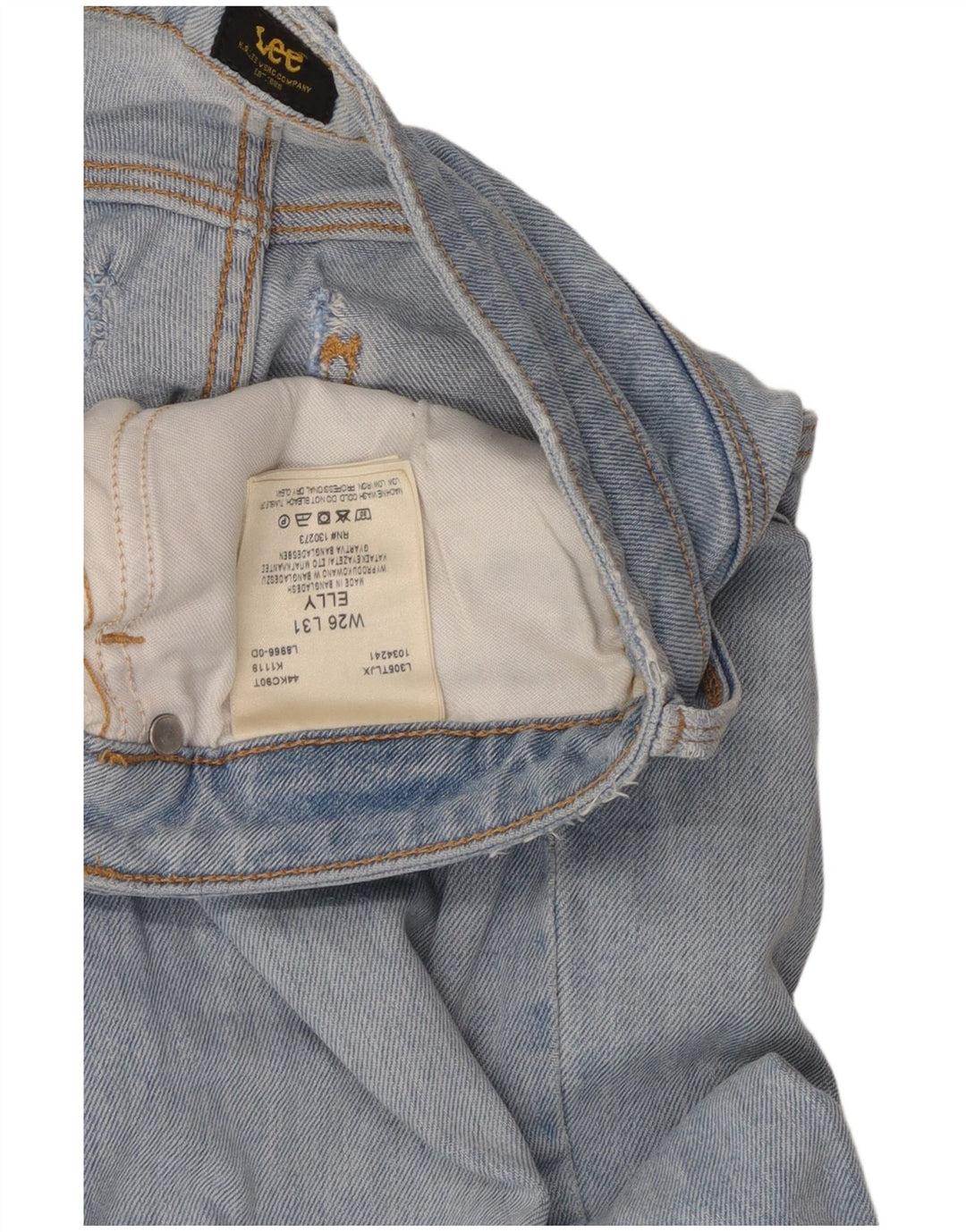 LEE Dame Elly Slim Jeans W26 L28 Blå Bomuld