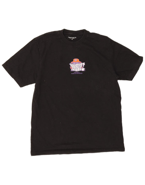 Carhartt Herre grafisk T-shirt Top Medium Sort