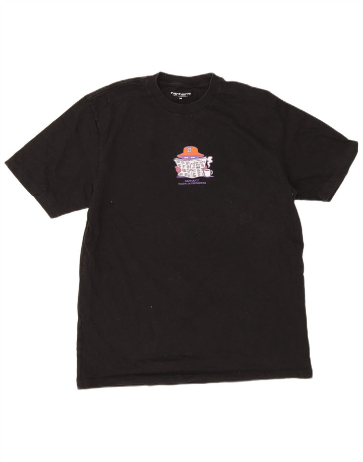 Carhartt Herre grafisk T-shirt Top Medium Sort