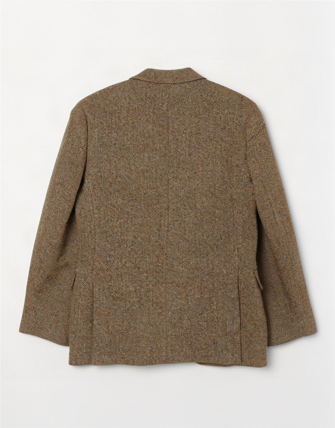 Harris Tweed Herre 2 Button Blazer Jacket UK 36 Small Khaki Wool