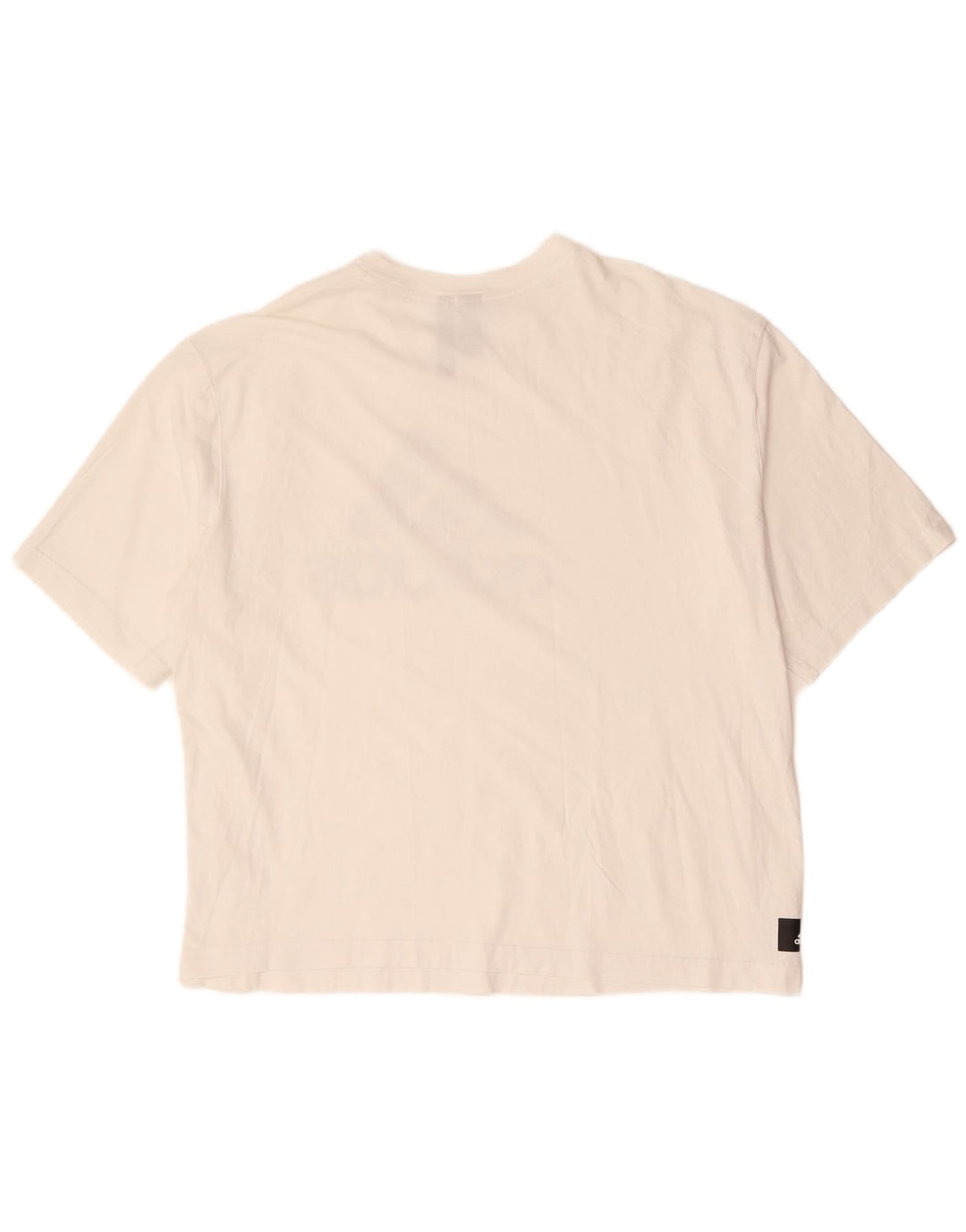 ADIDAS oversized grafisk t-shirt top til kvinder DK 20/22 XL hvid bomuld