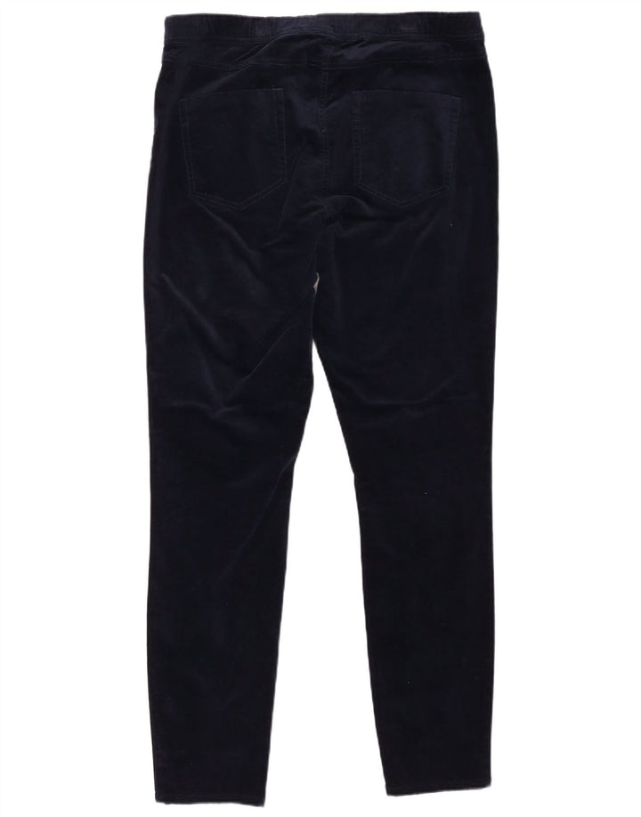 WHITE STUFF Kvinders Velvet Casual Bukser UK 16 Large W32 L30 Navy Blue