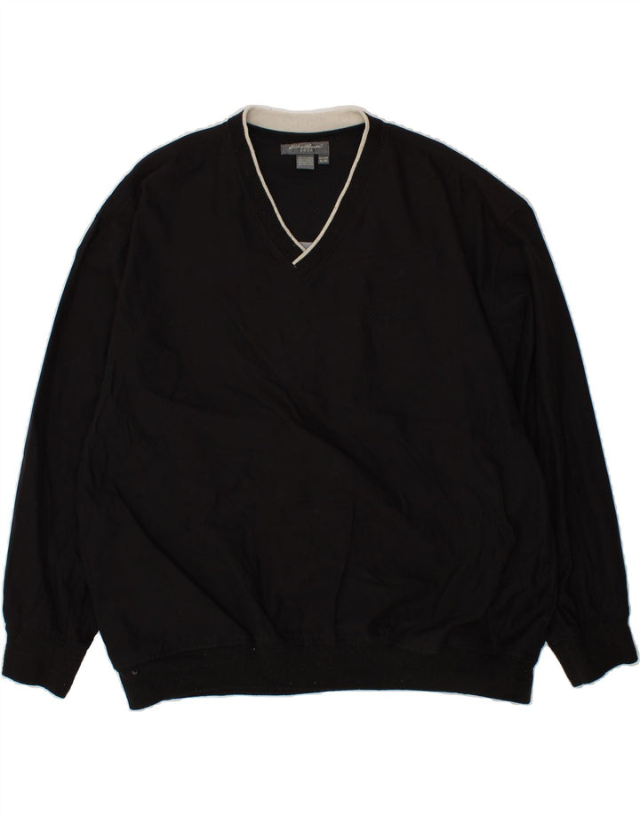 EDDIE BAUER Mens Pullover Tracksuit Top XL Black Polyester Vintage Eddie Bauer and Second-Hand Eddie Bauer from Messina Hembry 