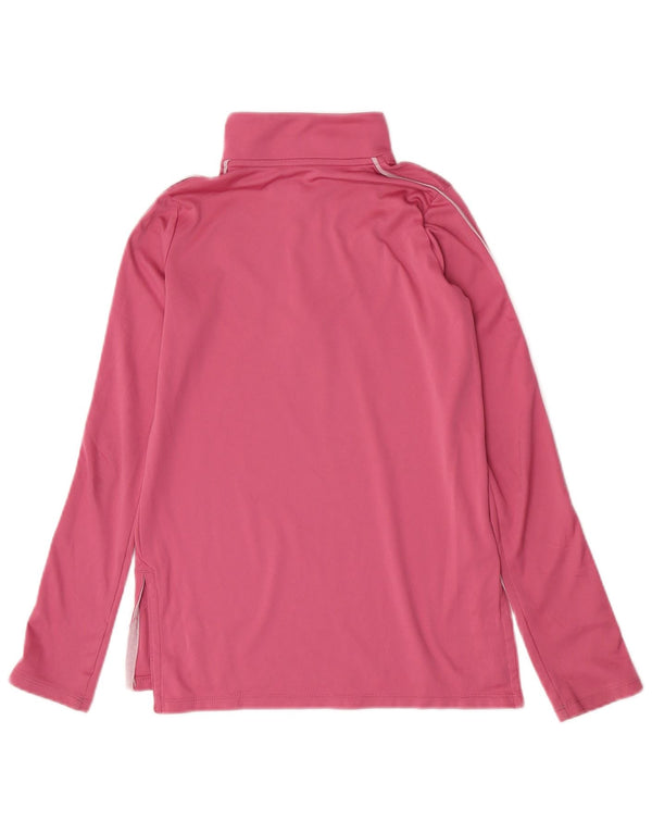 Under Armour Girls Zip Neck Top Langærmet 9-10 år Medium Pink Sports