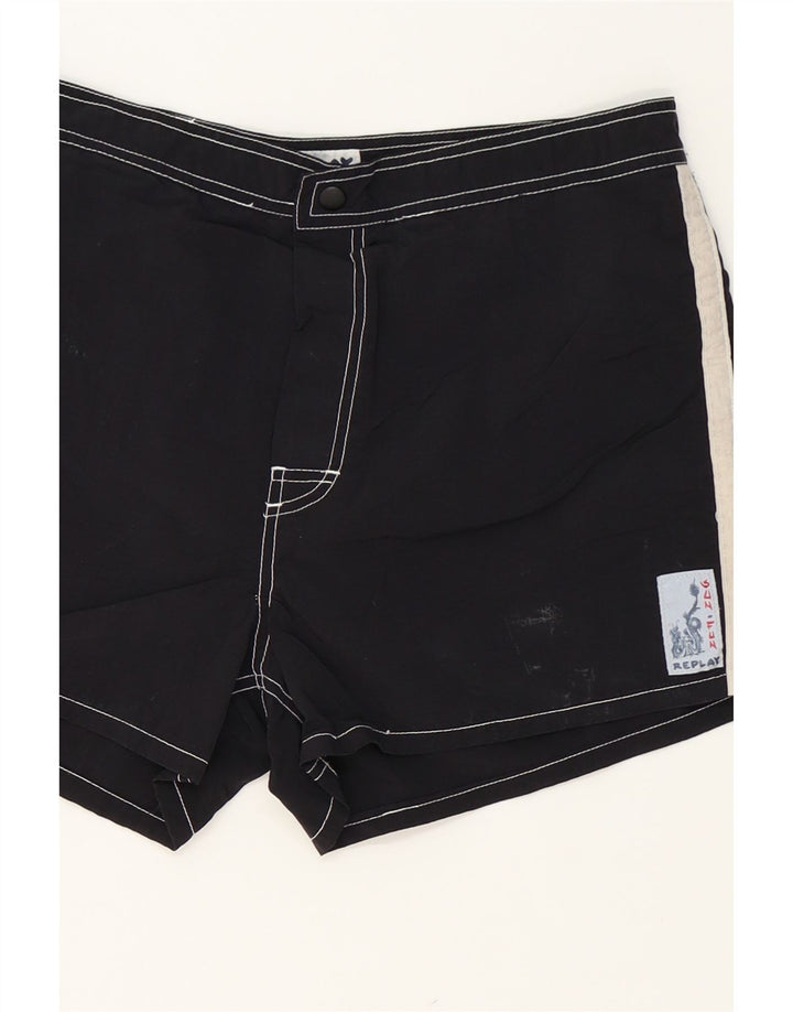 REPLAY Mens Swimming Shorts XL Black Polyamide Vintage Replay and Second-Hand Replay from Messina Hembry 