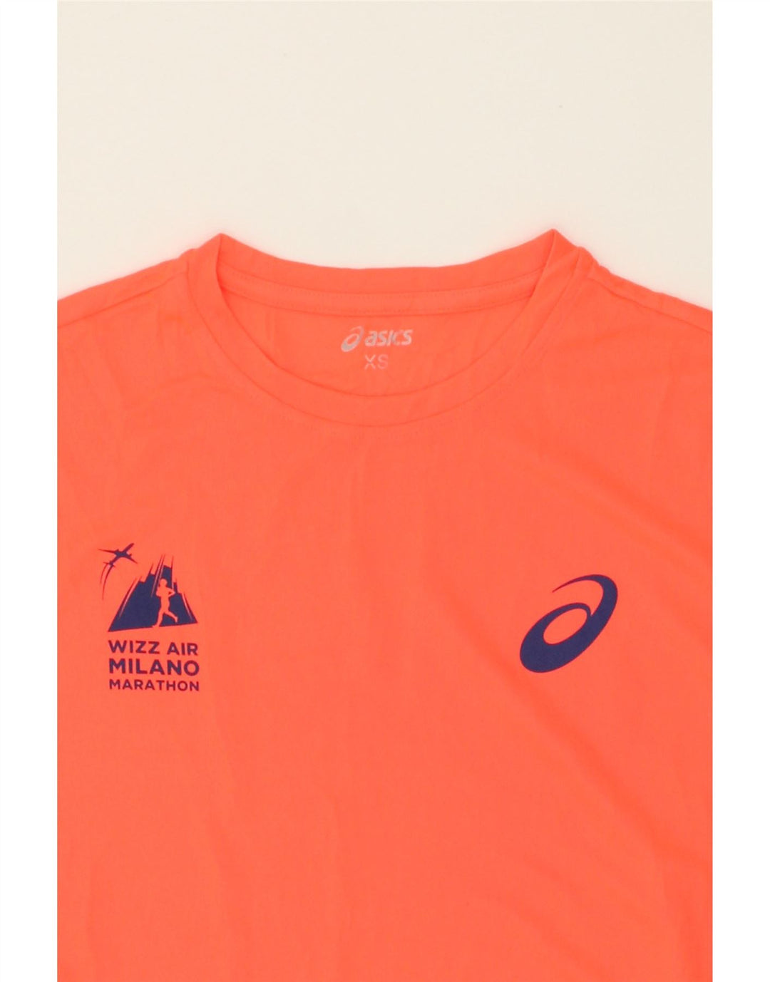 ASICS Mens T-Shirt Top XS Orange Polyester Vintage Asics and Second-Hand Asics from Messina Hembry 