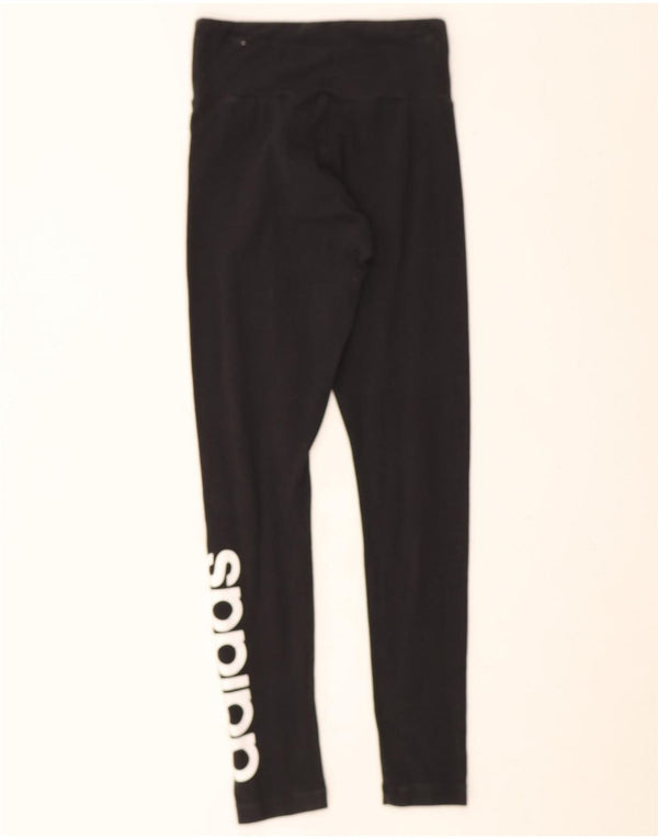 Adidas Grafiske Leggings til kvinder UK 4/6 XS Sort bomuld