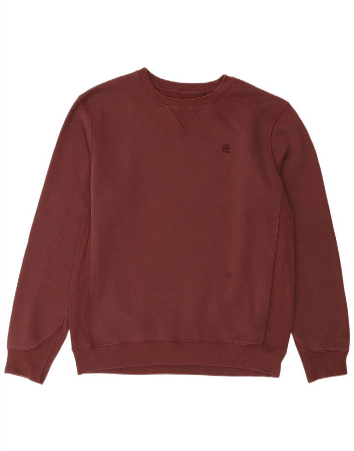 G-Star Herre Sweatshirt Jumper Stor Bourgogne Bomuld
