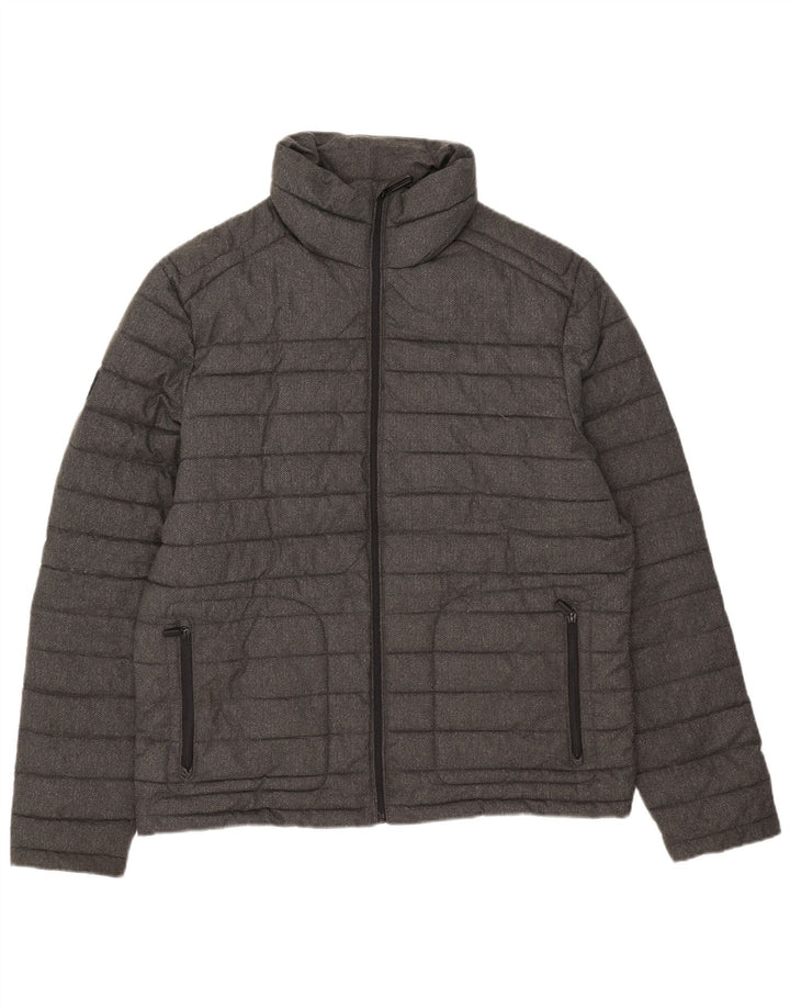 Superdry polstret herrejakke UK 42 XL Grå sildebenspolyester