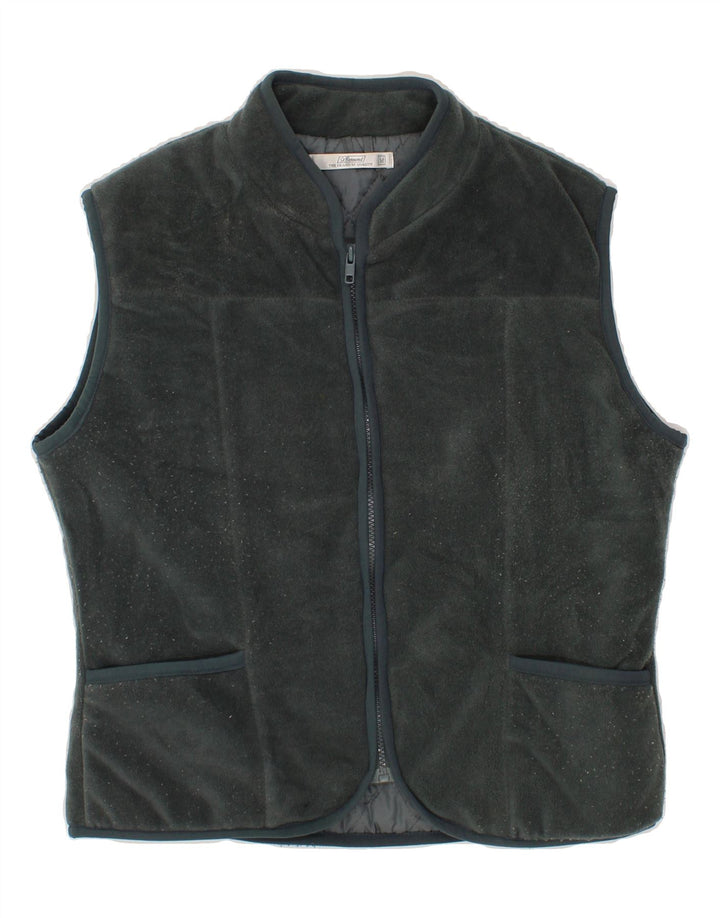 ST. BERNARD Womens Fleece Gilet UK 14 Medium Grey Polyester Vintage St. Bernard and Second-Hand St. Bernard from Messina Hembry 