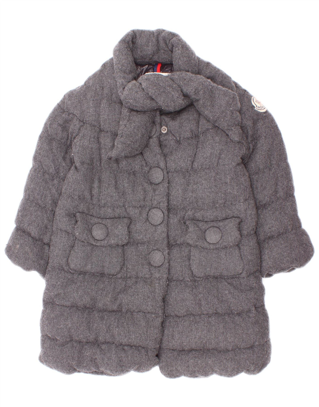 Moncler Piger Polstret Frakke 3-4 År Grå Viscose