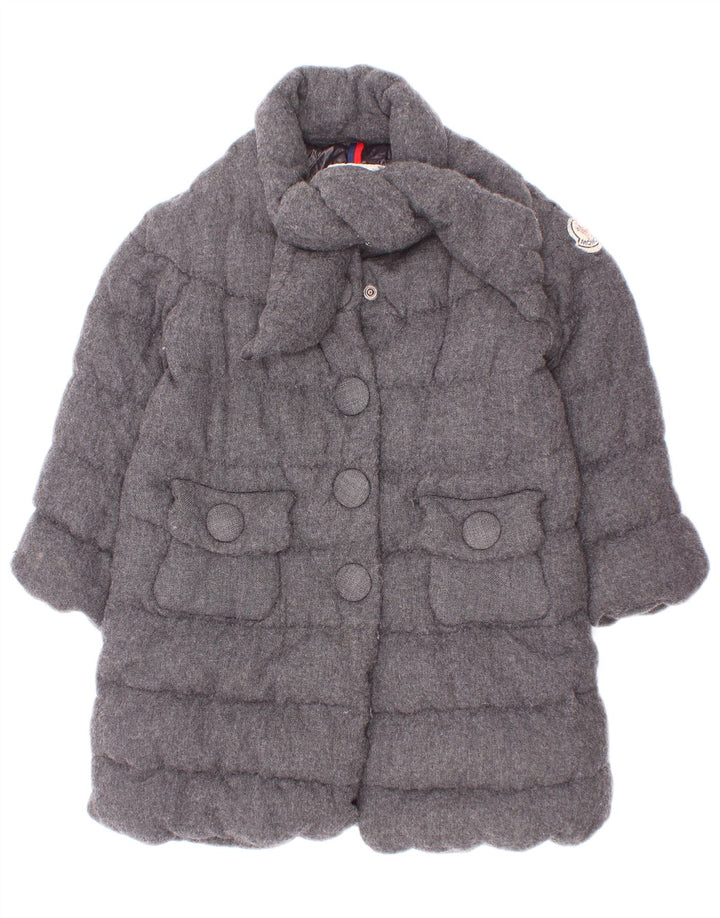 Moncler Piger Polstret Frakke 3-4 År Grå Viscose
