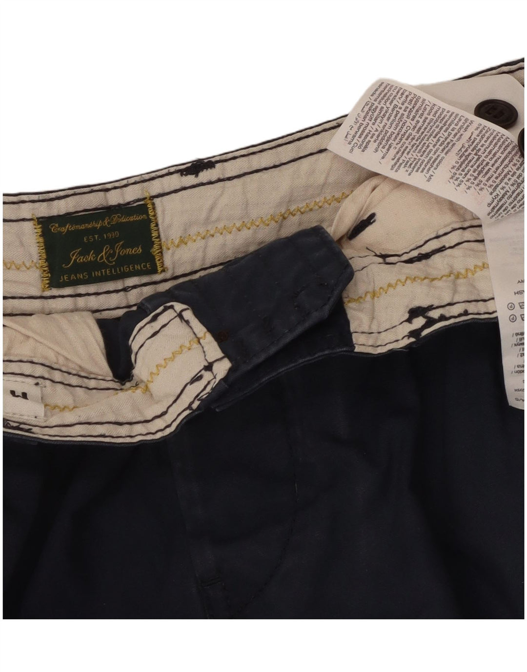 Jack & Jones Herre Comfort Fit Cargo Shorts Medium W34 Marineblå Bomuld